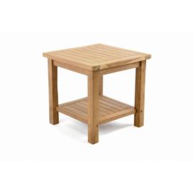 Divero 47267 Odkládací týkový stolek - přírodní - 50 cm