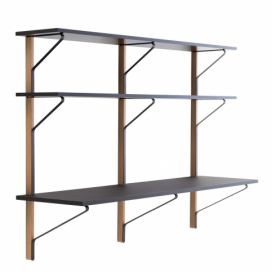 Artek pracovní stoly Kaari Wall Shelf with Desk 200x55