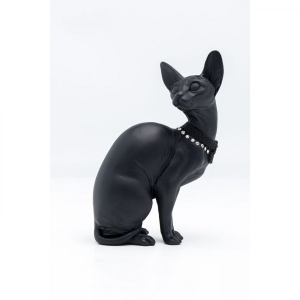 Soška Kočka Sfinx - černá, 27cm - KARE