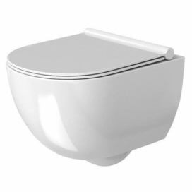 REA - Závěsná WC mísa včetně sedátka Carter Rimless bílá REA-C1450