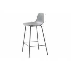 Furniria Designová barová židle Jensen šedá