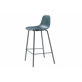 Furniria Designová barová židle Jensen petrolejová