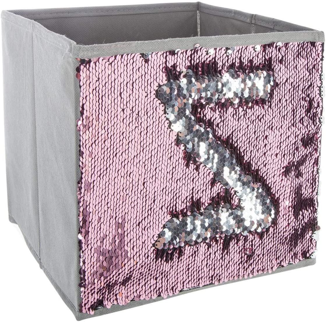 Atmosphera for kids Úložný box SEQUIN, barva šedá, 24 x 23 x 24 cm - EDAXO.CZ s.r.o.