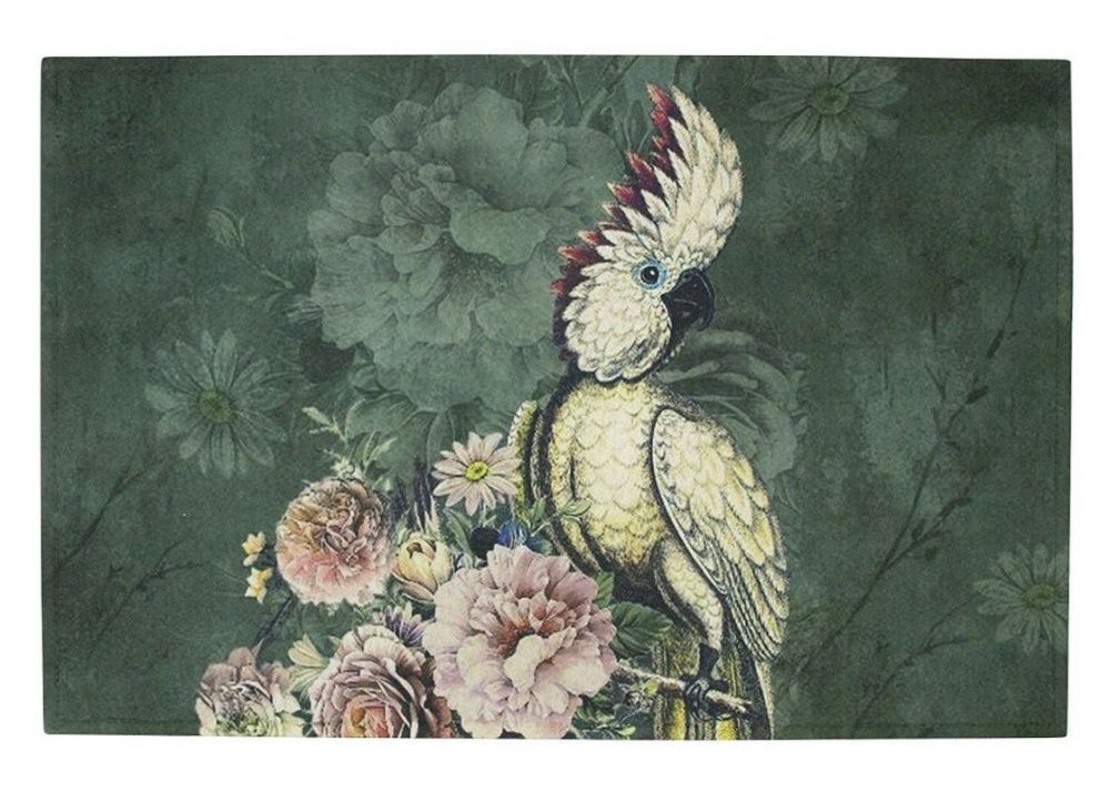 Zeleno-šedá rohožka Kakadu Cockatoo - 75*50*1cm Mars & More - LaHome - vintage dekorace