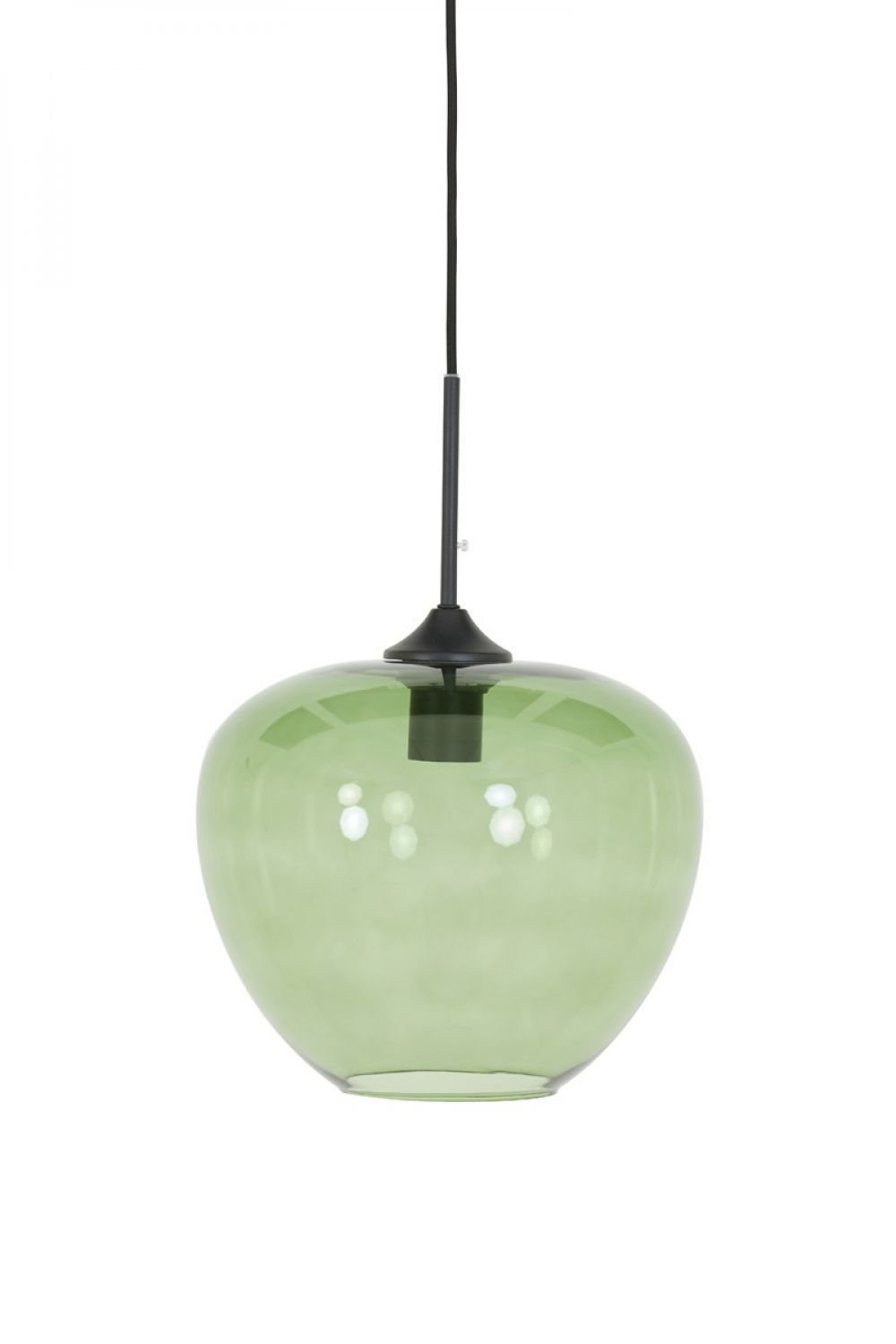 Zelené skleněné závěsné světlo Mayson green and black - Ø 30*25 cm/E27/40W Light & Living - LaHome - vintage dekorace