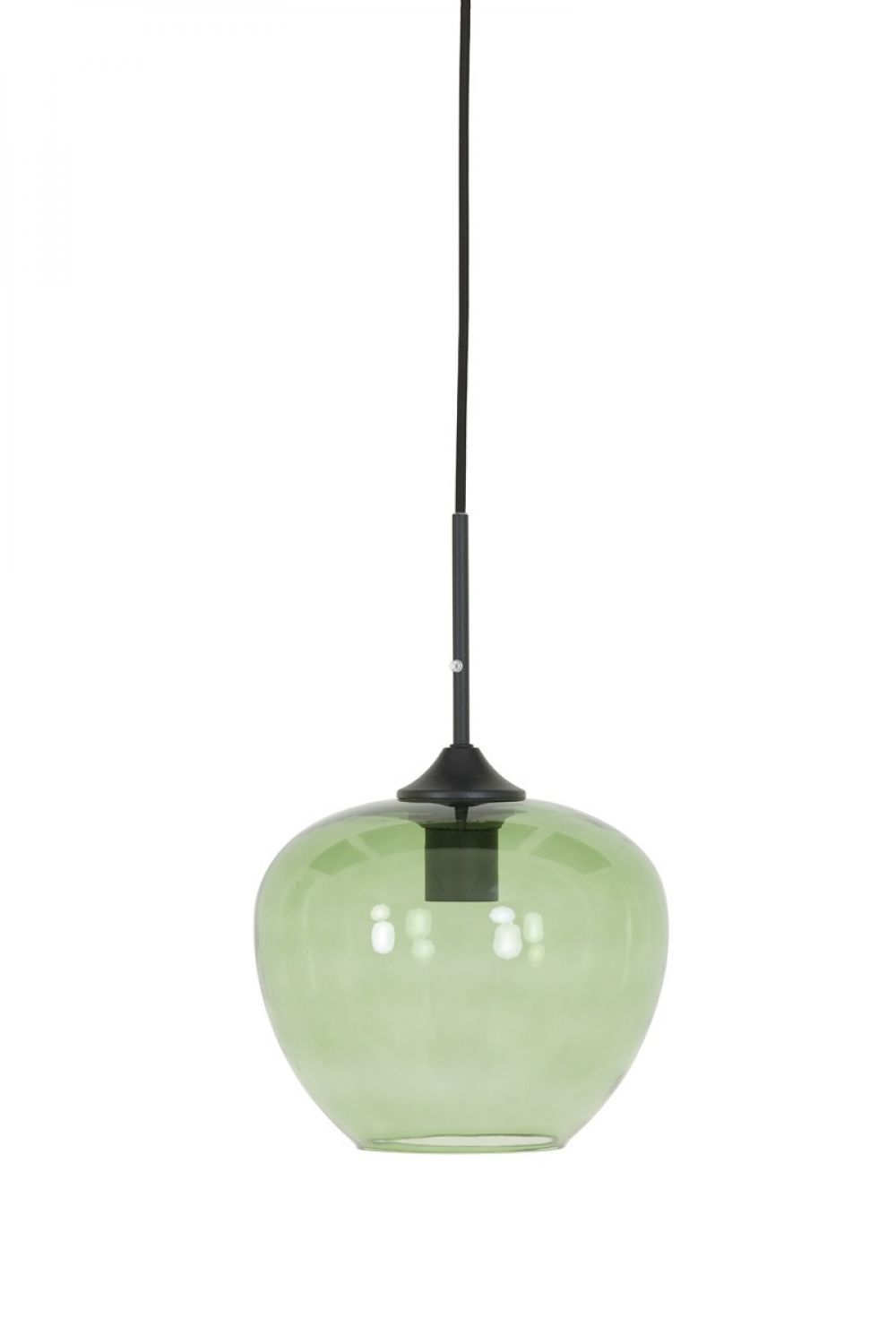 Zelené skleněné závěsné světlo Mayson green and black  - Ø 23*18 cm/E27/40W Light & Living - LaHome - vintage dekorace