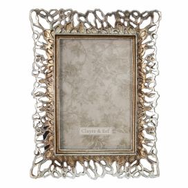 Stříbrný antik fotorámeček Paloma - 17*2*22 cm / 10*15 cm Clayre & Eef LaHome - vintage dekorace