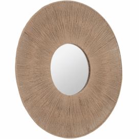 Přírodní jutové kulaté závěsné zrcadlo Kave Home Damira Ø 60 cm Designovynabytek.cz