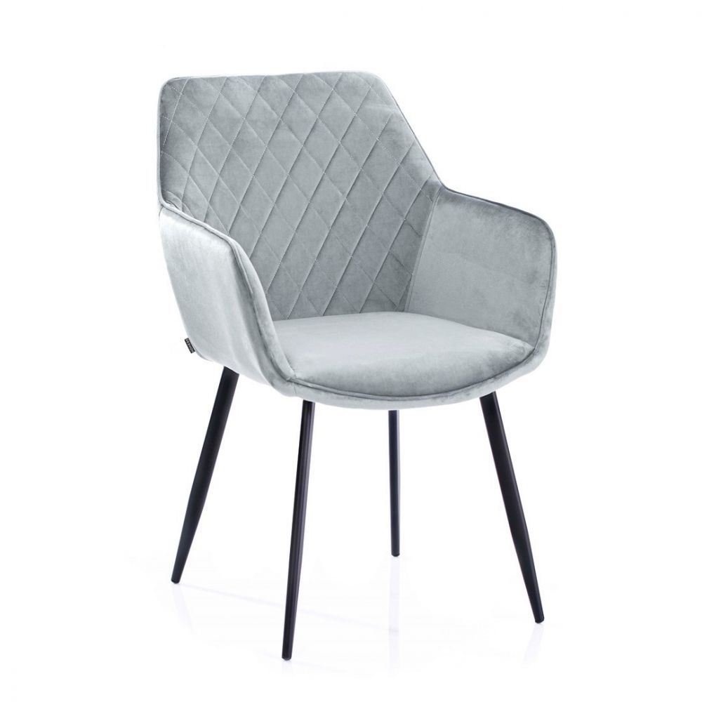 HOMEDE Designová židle Vialli stříbrná, velikost 60x42x84 - Houseland.cz
