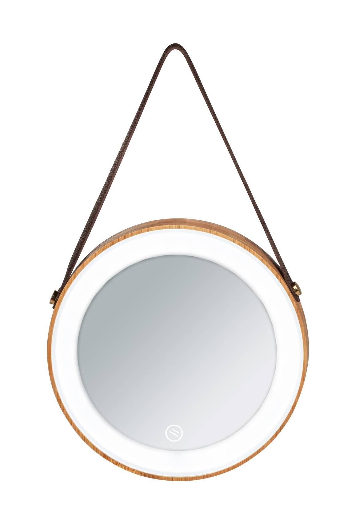 Bambusové závěsné zrcadlo, ? 21 cm, WENKO - EMAKO.CZ s.r.o.
