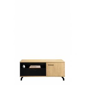 Meblar Televizní stolek MADISON MD8 Meblar 120/49/50 barva: dub piškotový/černý mat