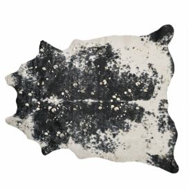 Koberec z umělé hovězí kůže se skvrnami 150 x 200 cm černý / bílý BOGONG