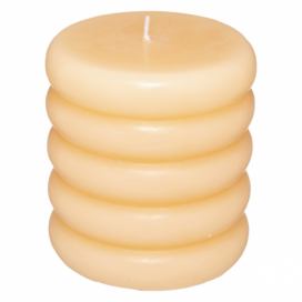Atmosphera Dekorativní svíčka VIBES, bez vůně, O 9,5 cm, žlutá