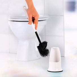 Die moderne Hausfrau Silikonová WC štětka dvojitá, černá 755348