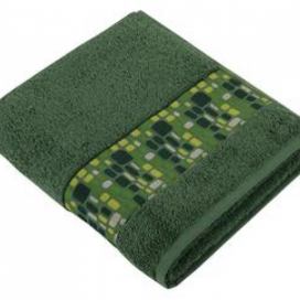 Froté ručník kolekce Kameny tmavě zelený 50x100 cm - Bellatex