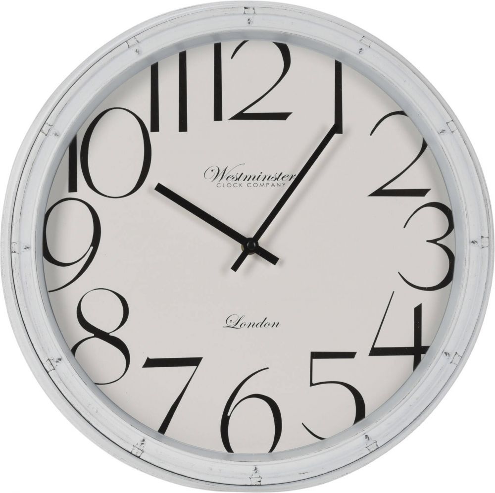 Home Styling Collection Nástěnné hodiny s velkými číslicemi, bílé, O 40 cm - EMAKO.CZ s.r.o.