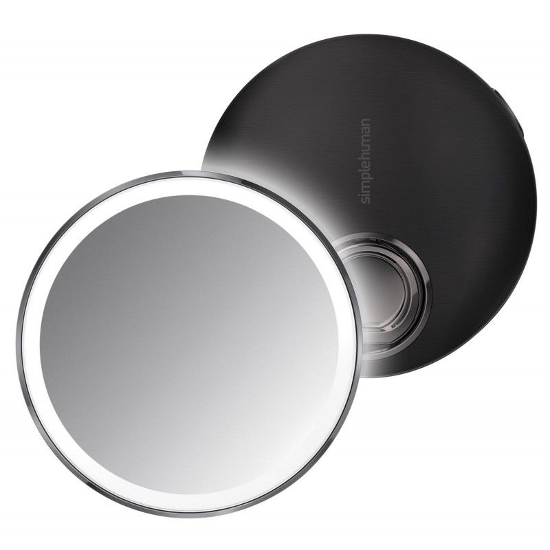 Simplehuman Kapesní kosmetické zrcátko Simplehuman Sensor Compact, LED světlo, 3x zvětšení, černé - NP-DESIGN, s.r.o.