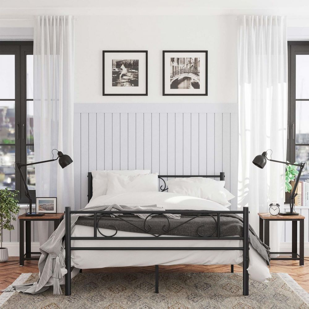 Aldo Kovová postel v industriálním designu RMB black - Nábytek ALDO
