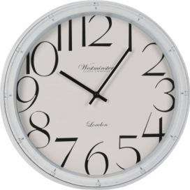 Home Styling Collection Nástěnné hodiny s velkými číslicemi, bílé, O 40 cm