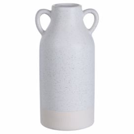 Home Styling Collection Bílá keramická váza ANTIWUE, výška 22 cm