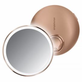 Simplehuman Kapesní kosmetické zrcátko Simplehuman Sensor Compact, LED světlo, 10x zvětšení, Rose Gold