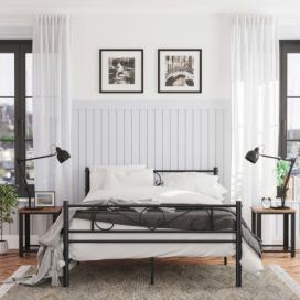 Aldo Kovová postel v industriálním designu RMB black