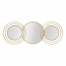 Nástěnné zrcadlo ve zlatém dekoru Mauro Ferretti Triply Round, 79 x 30 cm Bonami.cz