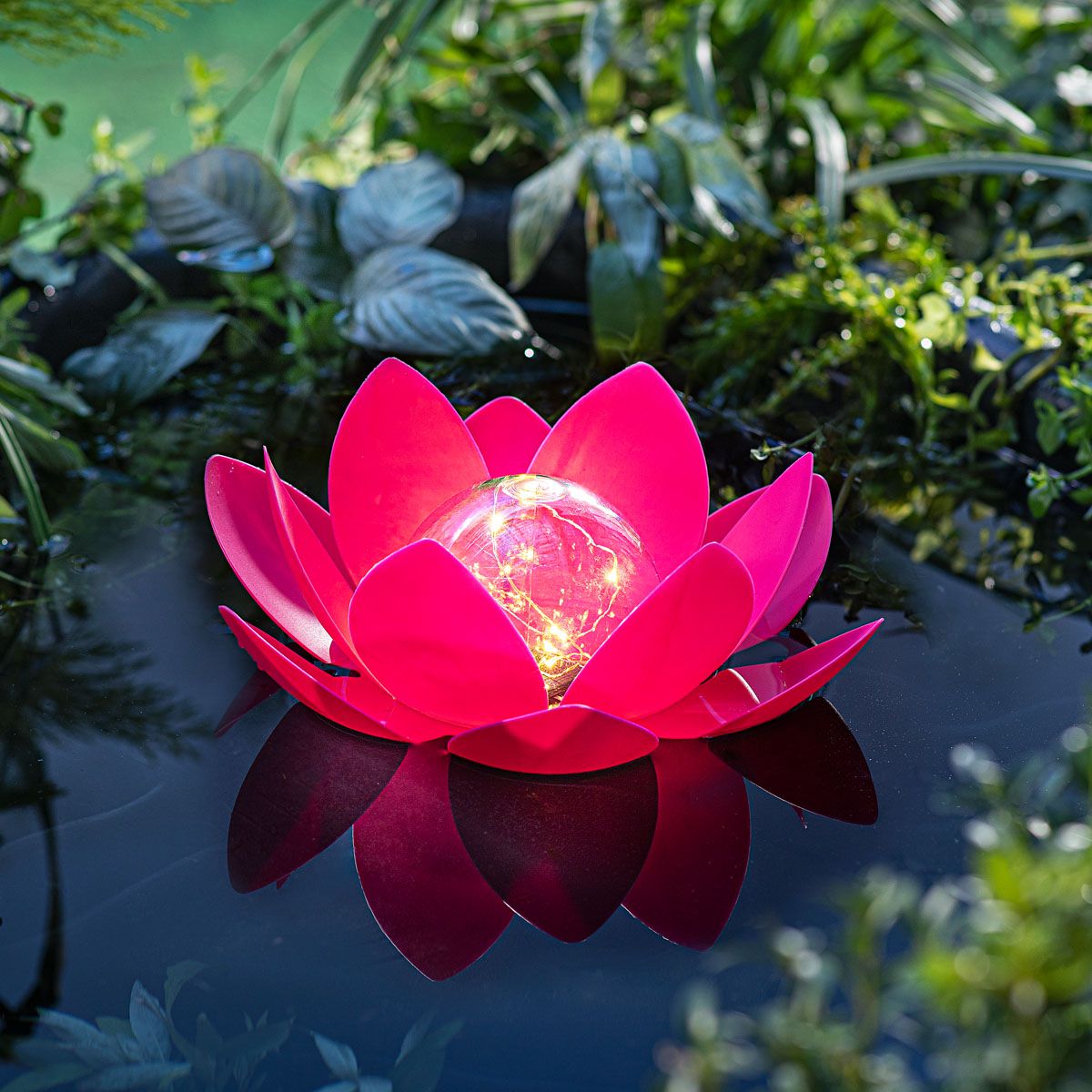 Weltbild Solární plovoucí dekorace Lotus, růžová - Velký Košík