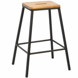 Černá dřevěná barová židle Somcasa Ariel 67 cm