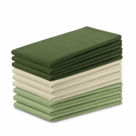 AmeliaHome Sada kuchyňských ručníků Letty Plain - 9 ks zelená, velikost 50x70