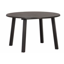 Hoorns Černý dubový rozkládací jídelní stůl Janton 120 cm
