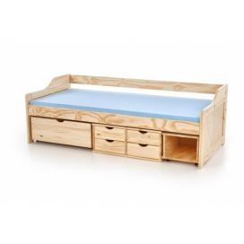 Dřevěná postel mládežnická se zásuvkami Maxima 2 90x200 Borovice