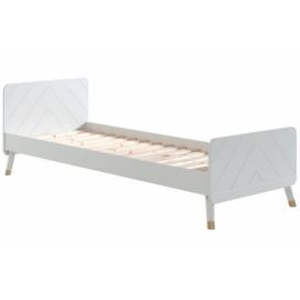 Bílá lakovaná postel Vipack Billy 90 x 200 cm