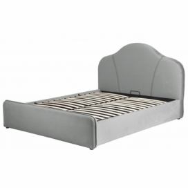 Hector Čalouněná postel Helmer 160x200 šedá