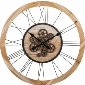 Dřevěné hodiny s ozubenými kolečky 138616 Mdum