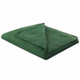 Embosovaný přehoz na postel 160 x 220 cm zelený BABAK