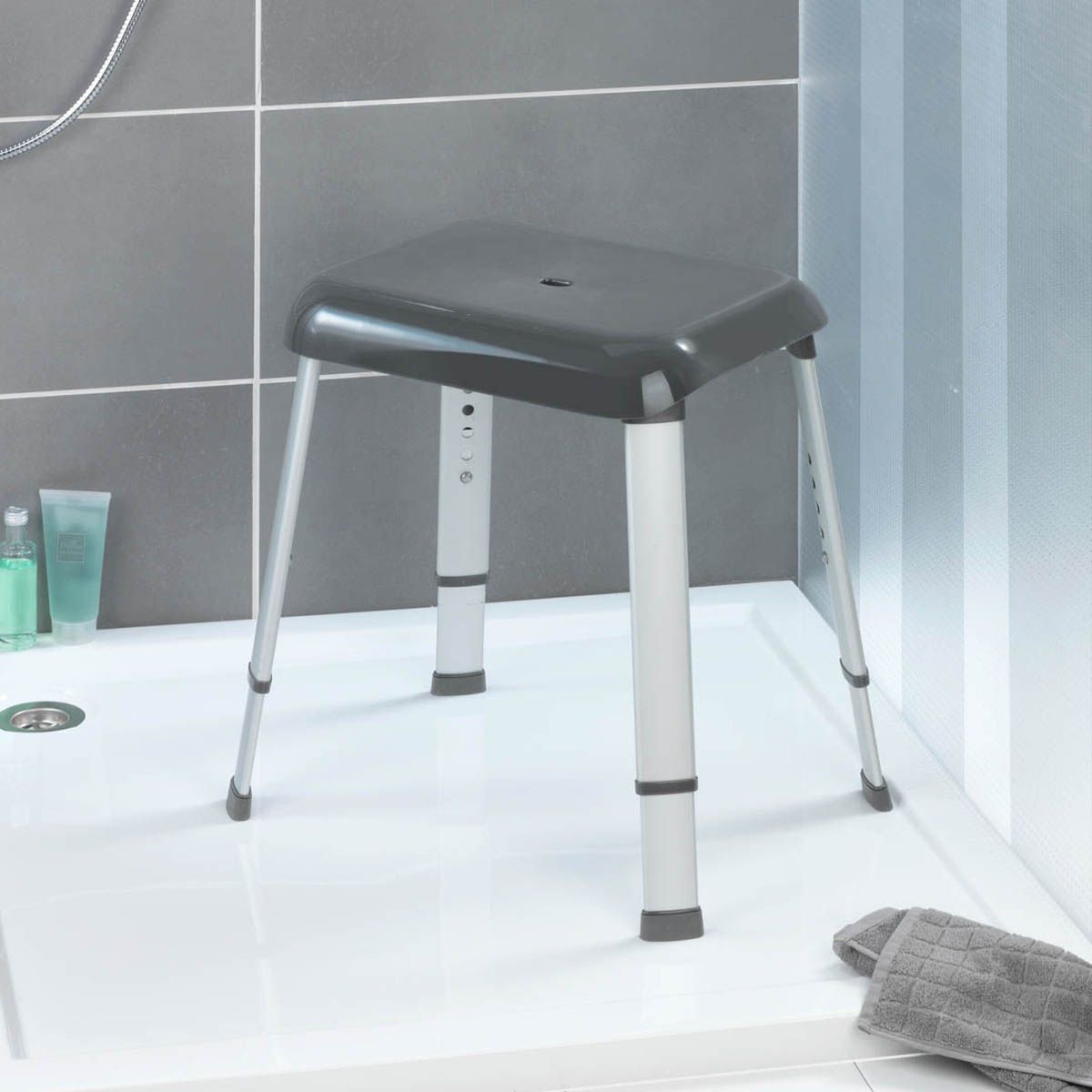 WENKO Koupelnová stolička Secura Premium 793295 - Velký Košík