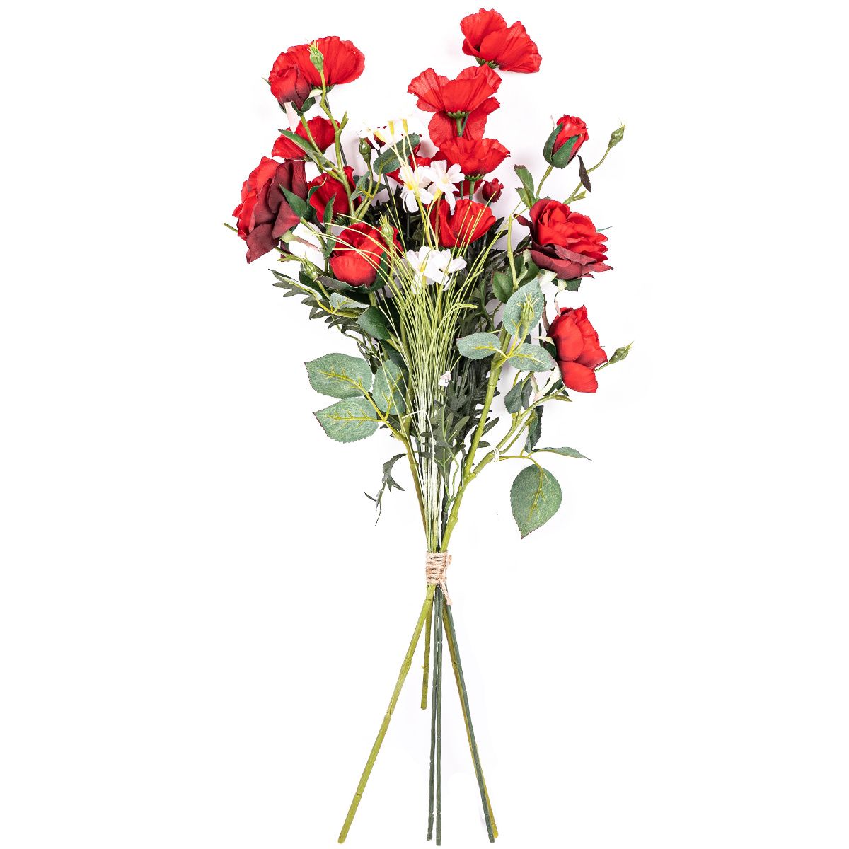 Umělá kytice růží a máku, 27 x 72 x 12 cm - 4home.cz