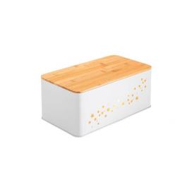 Tutumi, zásobník na chléb 31x14x17 cm, bílá-bambus, HOM-09635