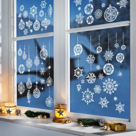 Weltbild Samolepky na okno Bílé Vánoce, 70dílná sada 795927
