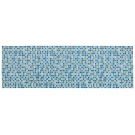 Protiskluzová předložka s mozaikovým vzorem, 65 x 200 cm, modrá, WENKO