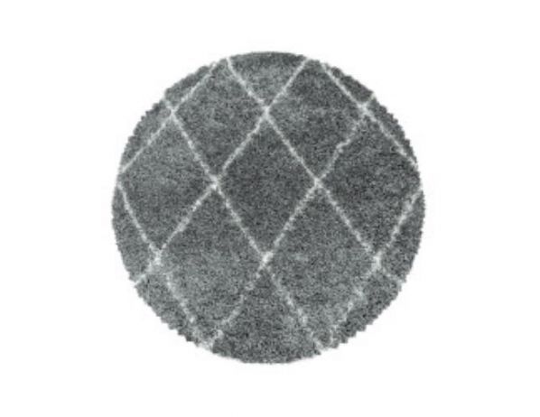 Kusový koberec Alvor Shaggy 3401 grey kruh - FORLIVING