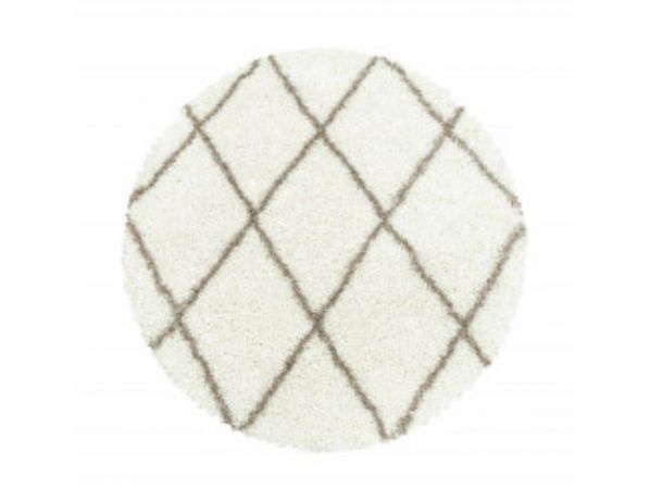 Kusový koberec Alvor Shaggy 3401 cream kruh - FORLIVING