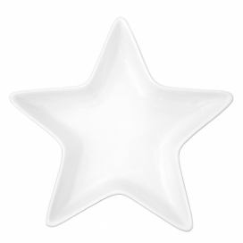 Bílá keramická miska ve tvaru hvězdy White Star - 20*19*2 cm Clayre & Eef