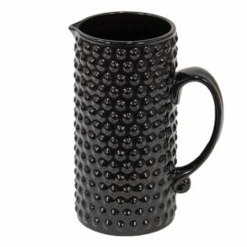 Černý keramický dekorační džbán Wilma - 14*9*20 cm Clayre & Eef