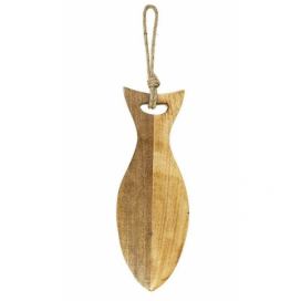 Prkénko ve tvaru ryby z mangového dřeva Mango wood Fish - 14*1.5*37cm Mars & More