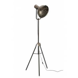 Kovově šedá kovová stojací lampa - 58*58*150 cm J-Line by Jolipa