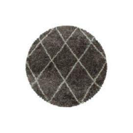 Kusový koberec Alvor Shaggy 3401 taupe kruh FORLIVING