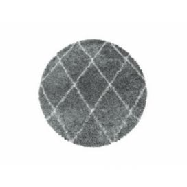 Kusový koberec Alvor Shaggy 3401 grey kruh FORLIVING