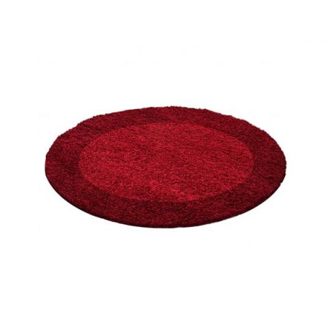 Kusový koberec Life Shaggy 1503 red kruh FORLIVING
